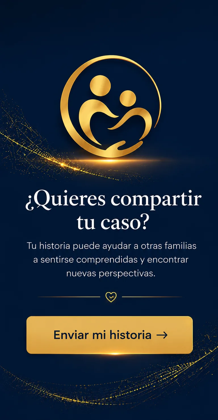 Banner de Solución a su Problema para compartir historias reales y experiencias familiares que puedan ayudar a otras personas a sentirse comprendidas y acompañadas.