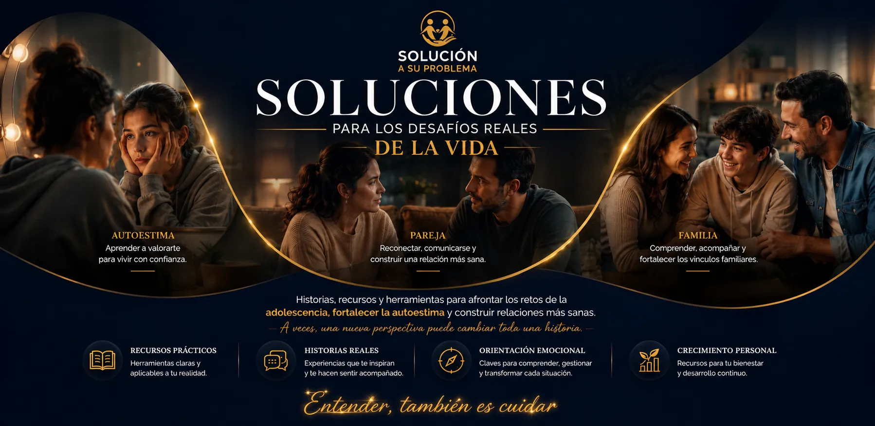 Recursos y herramientas para adolescencia, autoestima, pareja y familia en Solución a su Problema.
