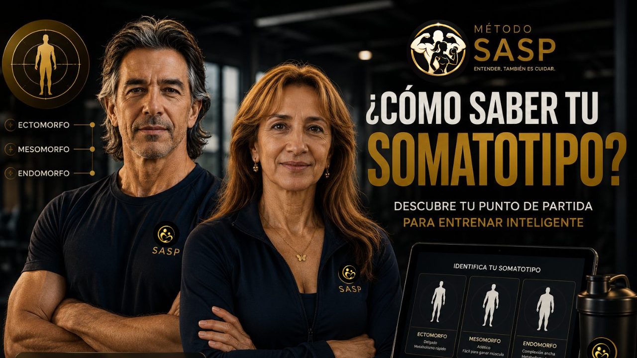 Martín Pabón y Mónica Camero explicando cómo saber tu somatotipo para identificar si eres ectomorfo, mesomorfo o endomorfo con el Método SASP.