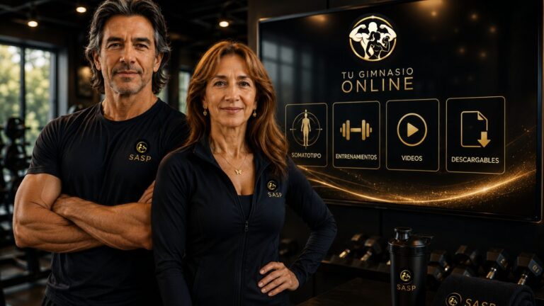 Martín Pabón y Móni presentan Tu Gimnasio Online, el centro oficial de entrenamiento del Método SASP para aprender a ganar masa muscular con videos, recursos y guías prácticas.