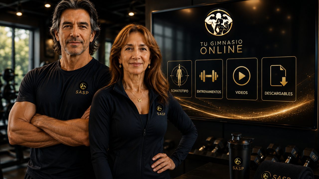 Martín Pabón y Móni presentan Tu Gimnasio Online, el centro oficial de entrenamiento del Método SASP para aprender a ganar masa muscular con videos, recursos y guías prácticas.